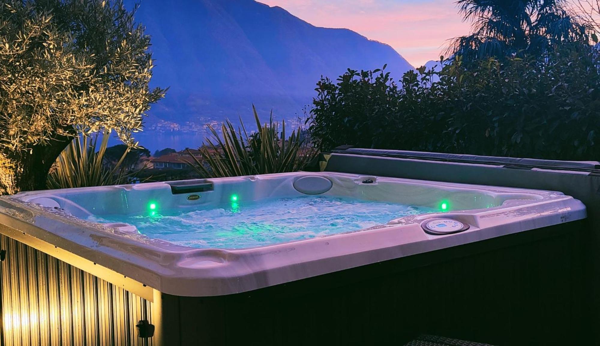 Magic Garden With Jacuzzi-Pool And Luxury Lake Como View Lenno Exterior photo